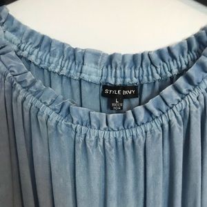 Soft denim blue romper!!